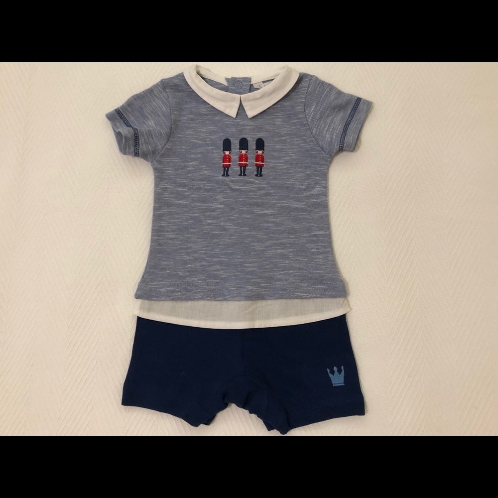 British smocked one-piece